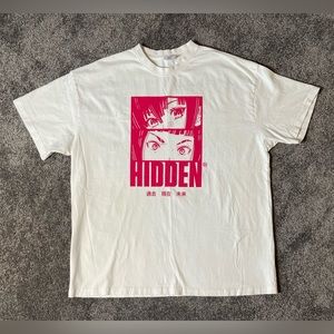 Rare! Red Anime HIDDEN NY t-shirt
